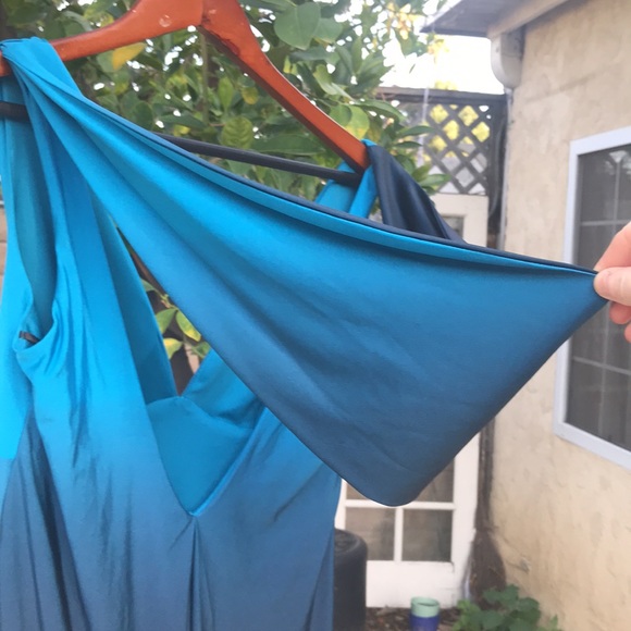 Charlotte Russe blue ombré balloon hem mini dress M - Picture 7 of 7